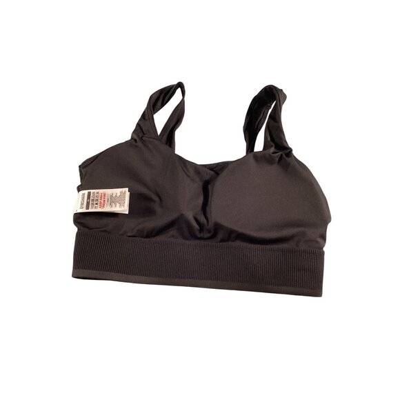 Gymshark Medium Black womens Sports Bra with removable pads Gymwear Yoga  NWOT - Picture 3 of 5